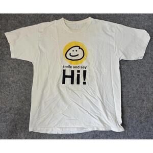 Vintage Smiley Face Graphic T Shirt Size X-Large 90s Y2K